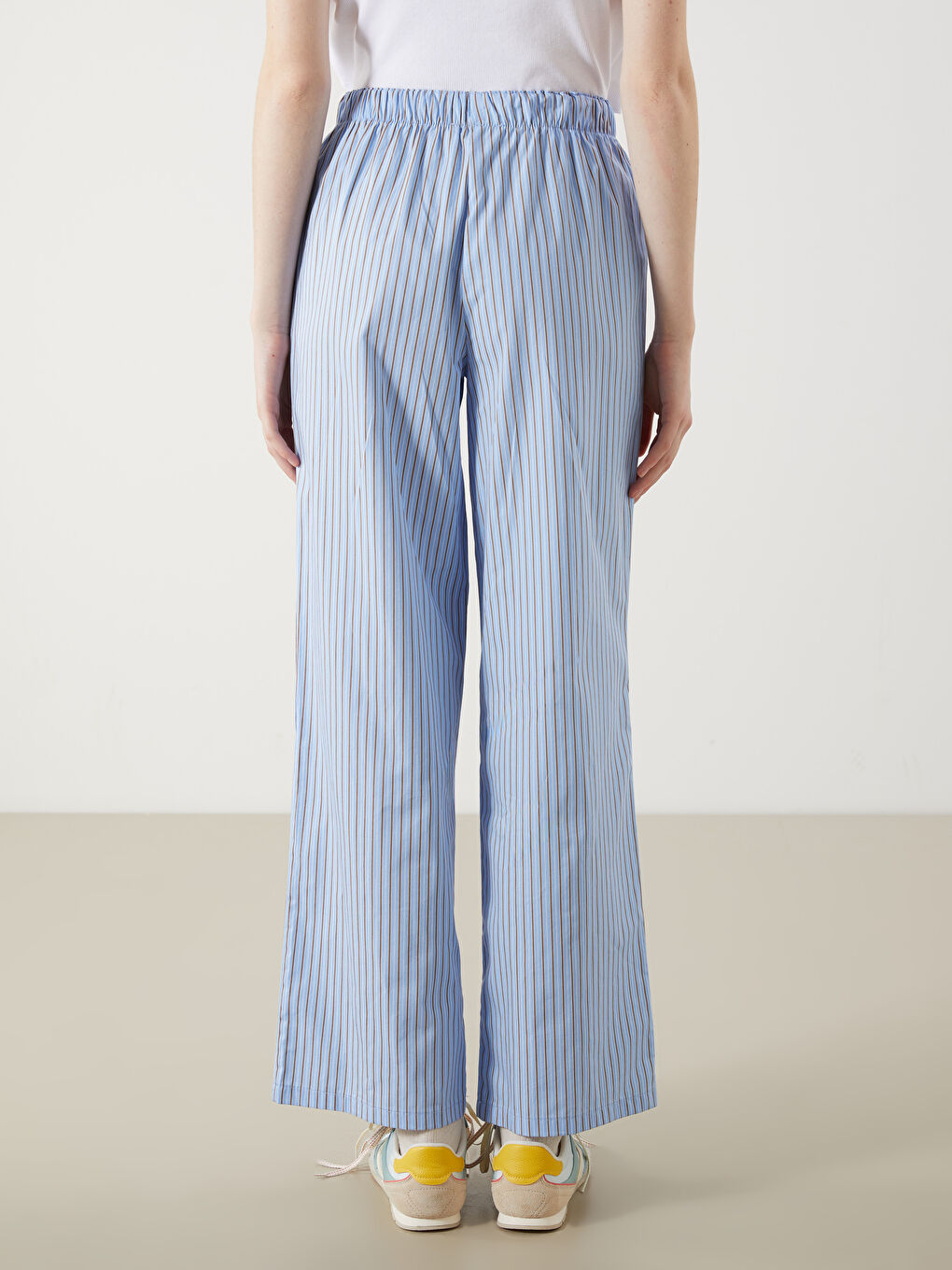 XSIDE Elastic Waist Striped Women's Trousers -S5PU82Z8-LEN