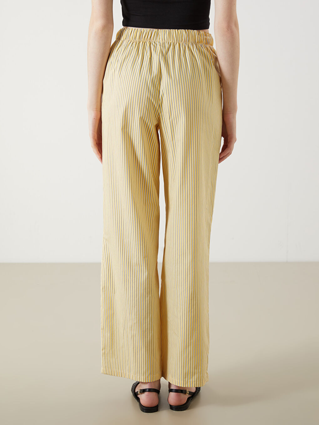 LC Waikiki Elastic Waist Striped Women's Trousers -S5PU83Z8-LKF