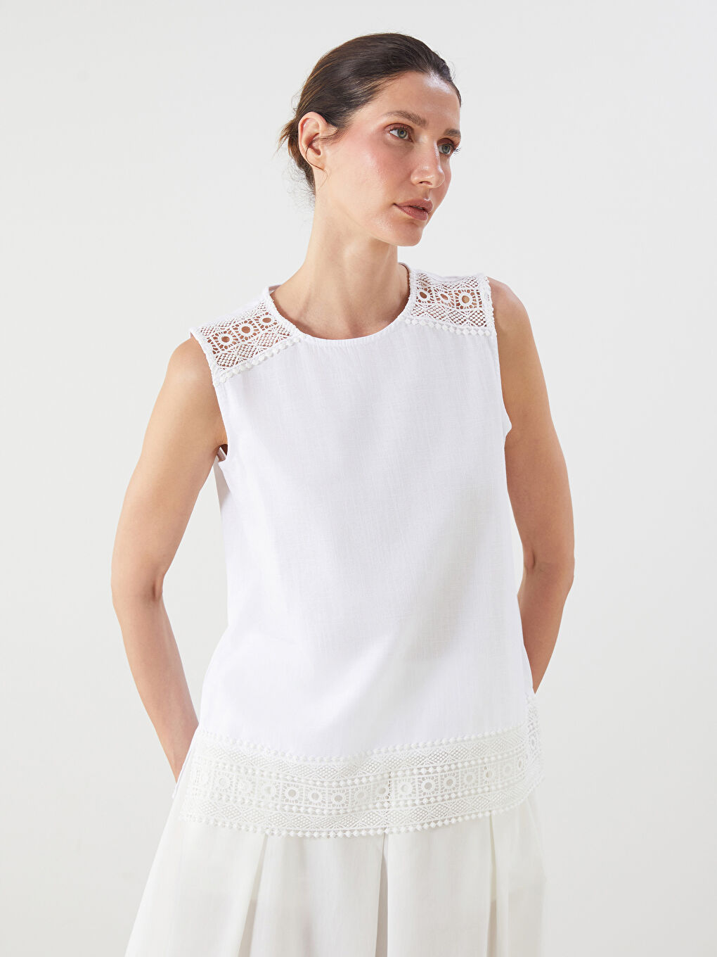 LCWAIKIKI Classic Woman WHITE Blouse -S5PU90Z8-Q6K