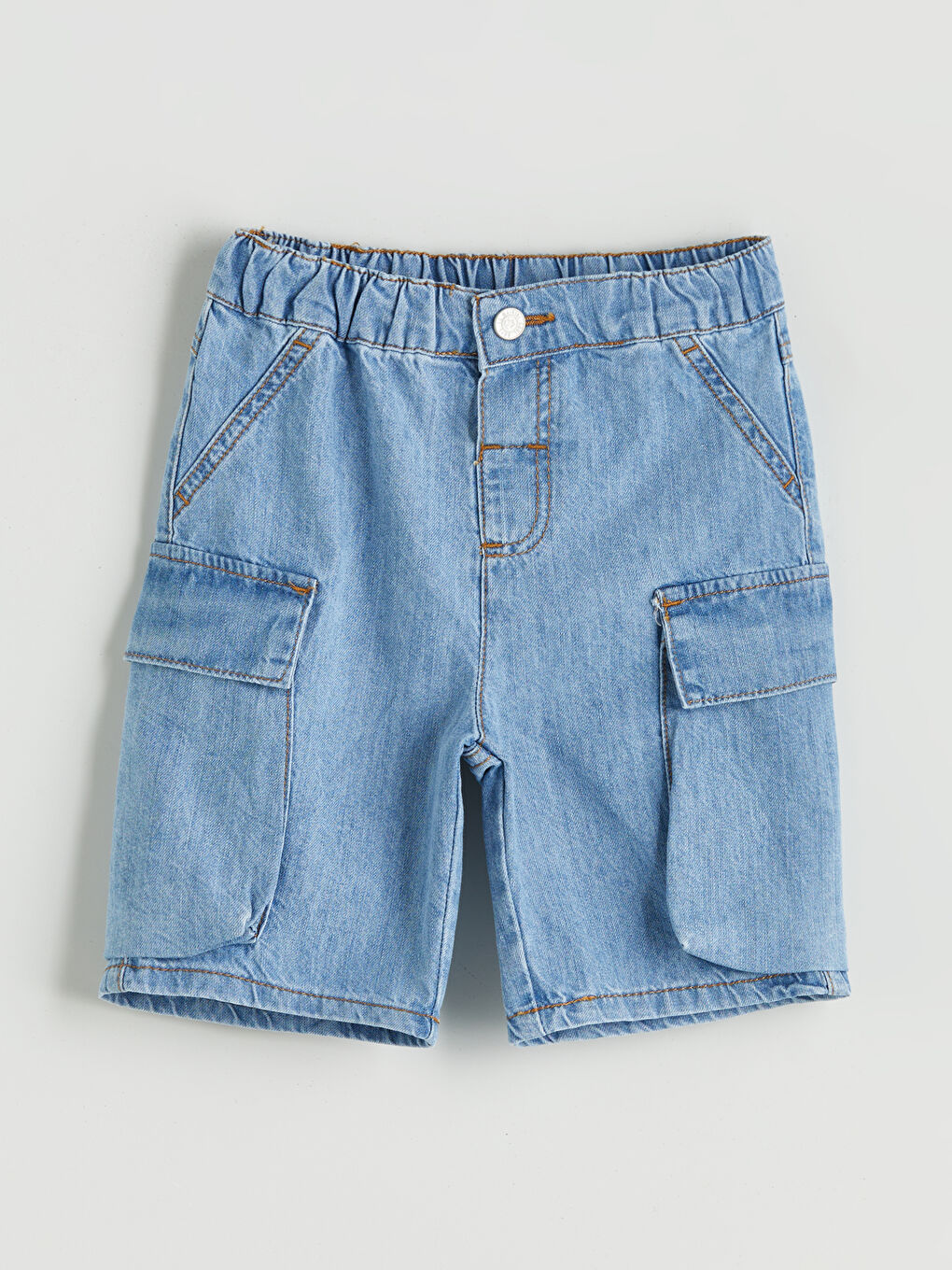 Elasticated Waist Basic Boys' Denim Shorts -S5PU98Z1-311
