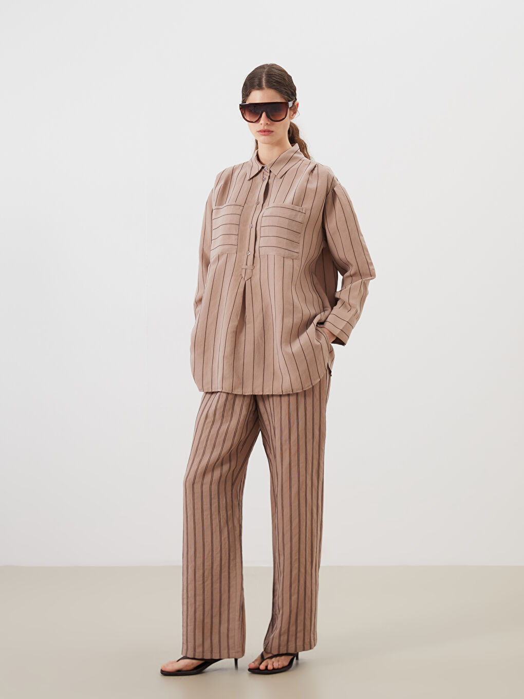 Elasticated Waist Modal Blend Women's Trousers -S5PV11Z8-LEV