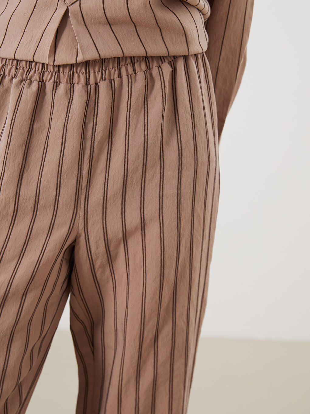 Elasticated Waist Modal Blend Women's Trousers -S5PV11Z8-LEV