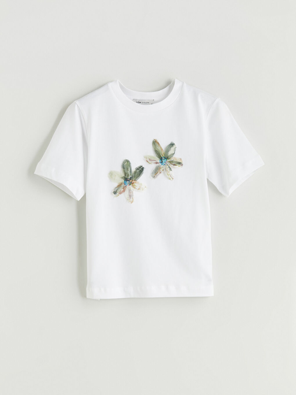 LCW Vision Crew Neck Embellished Women's T-Shirt -S5PV21Z8-R9J