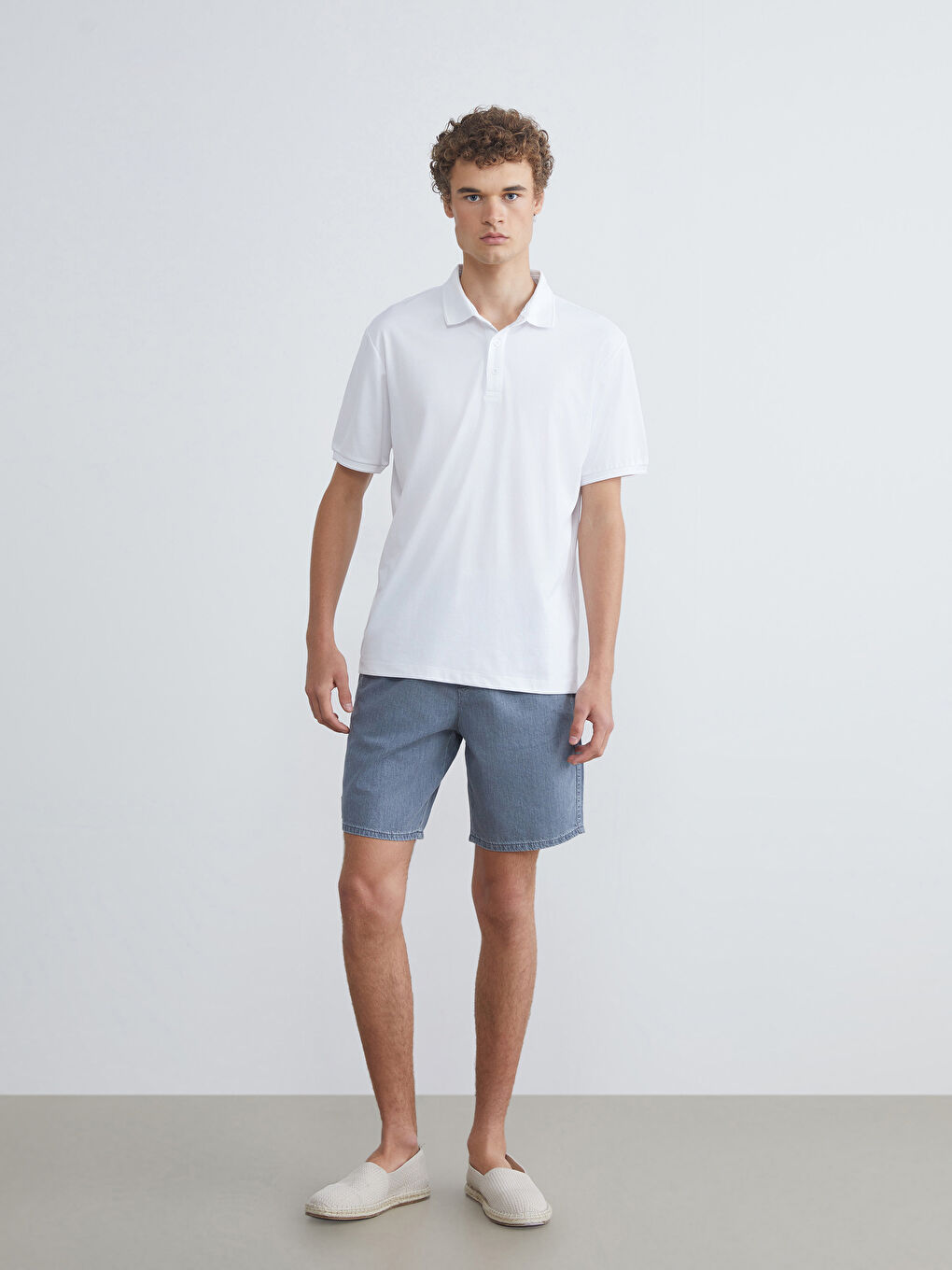 Short en Jean Coupe Décontractée pour Hommes