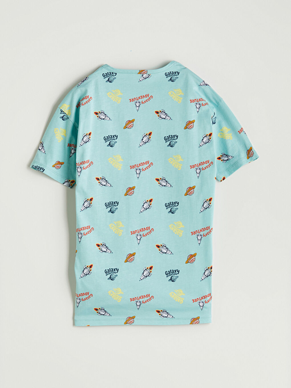 Yeşil Bisiklet Yaka Erkek Çocuk Pijama Üst-2