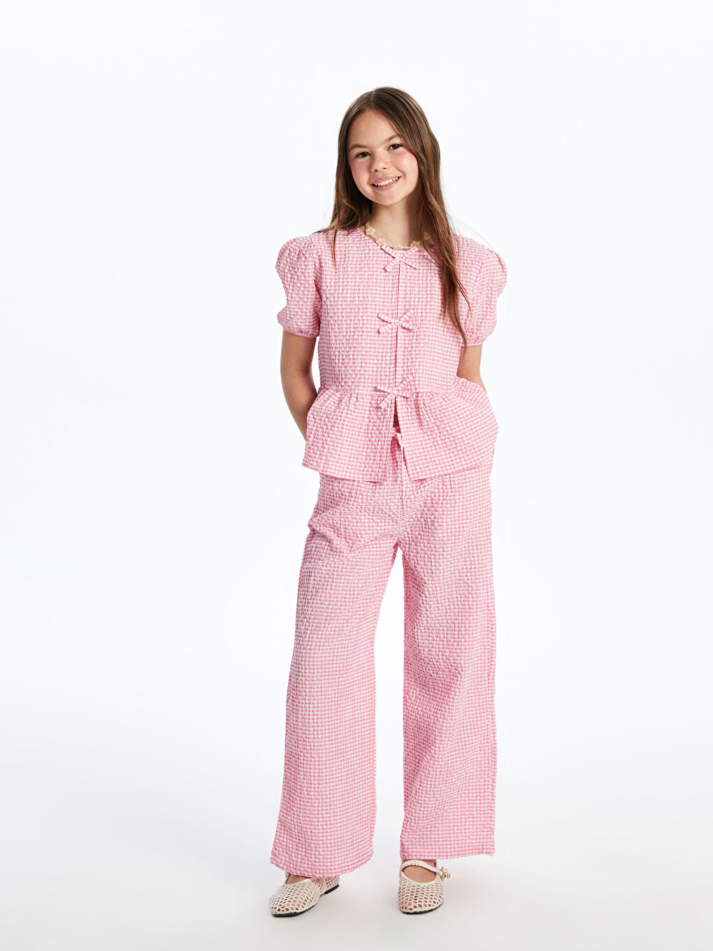 LCW Kids Girl PINK Blouse -S5PV69Z4-LT4