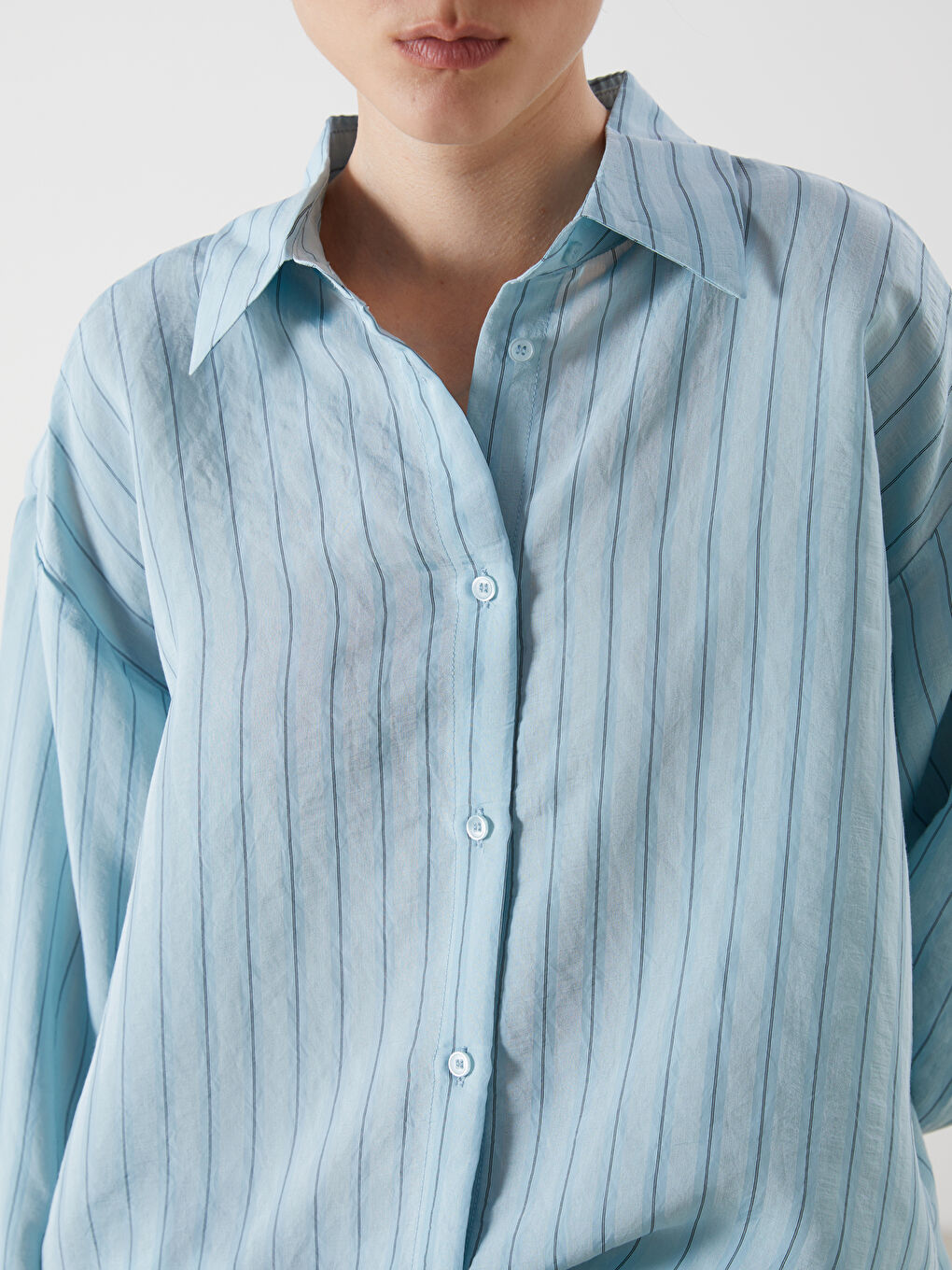 LCW Vision Striped Women's Shirt -S5PV71Z8-LEN