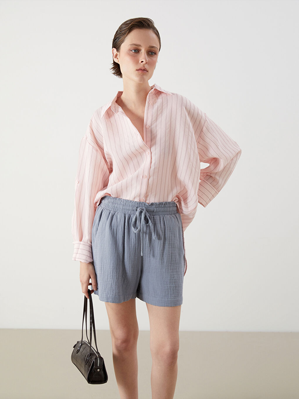 LCW Vision Striped Women's Shirt -S5PV71Z8-LHK