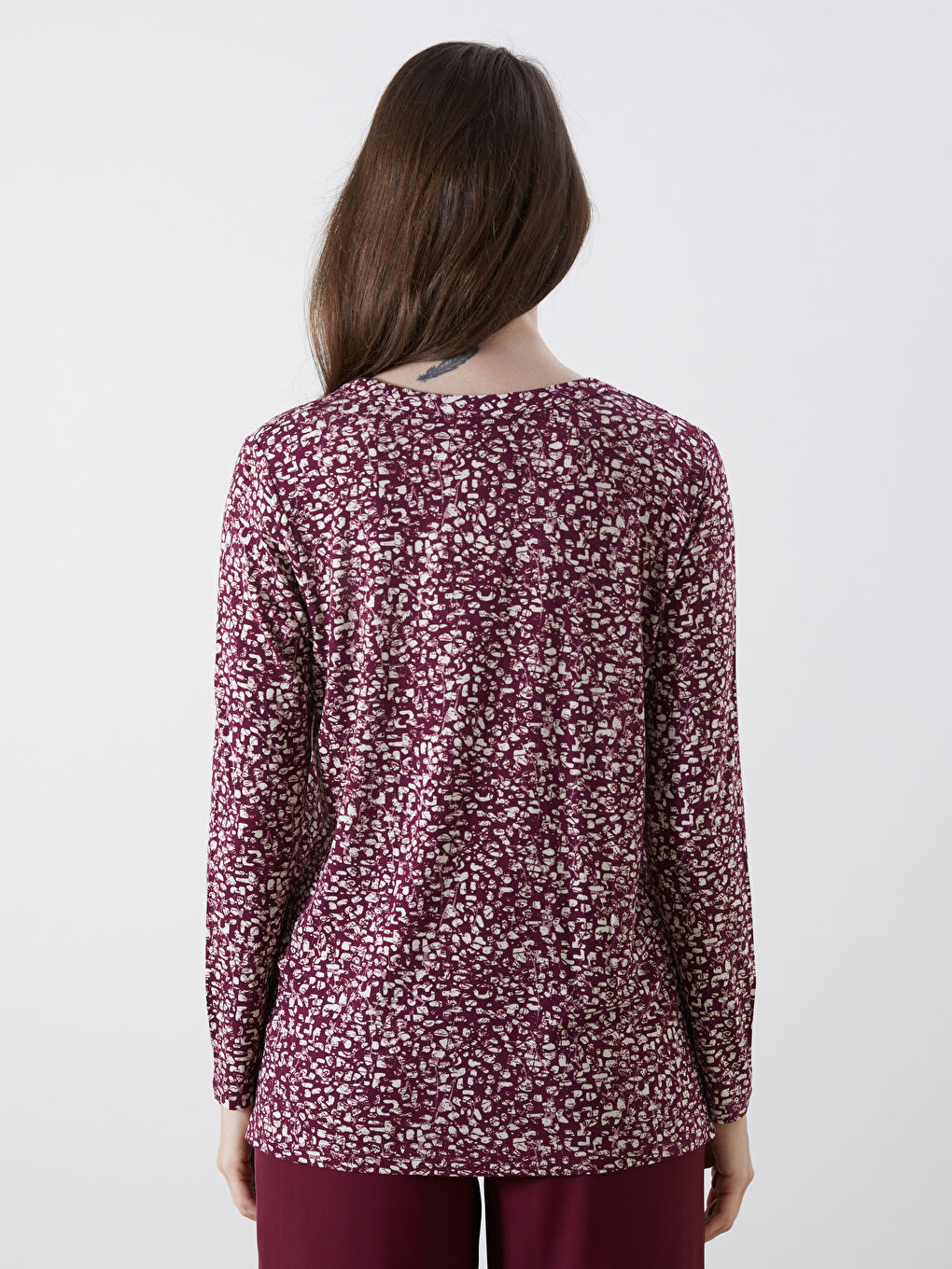 LCW Grace Notch Neck Patterned Blouse -S5PV72Z8-LQV