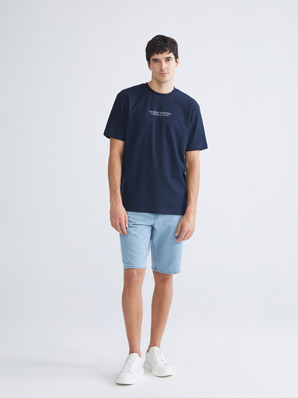 Crew Neck Printed Jersey Men's T-Shirt-1
