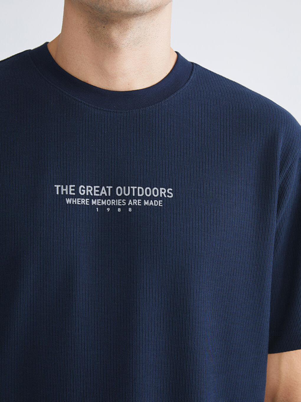 Crew Neck Printed Jersey Men's T-Shirt-2
