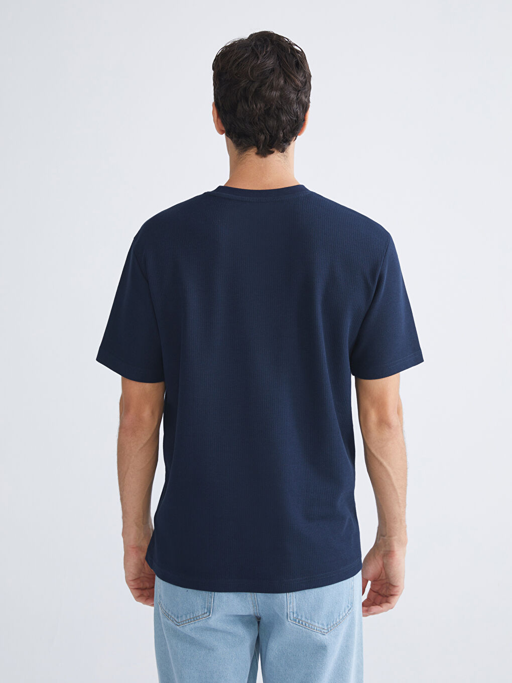 Crew Neck Printed Jersey Men's T-Shirt-3