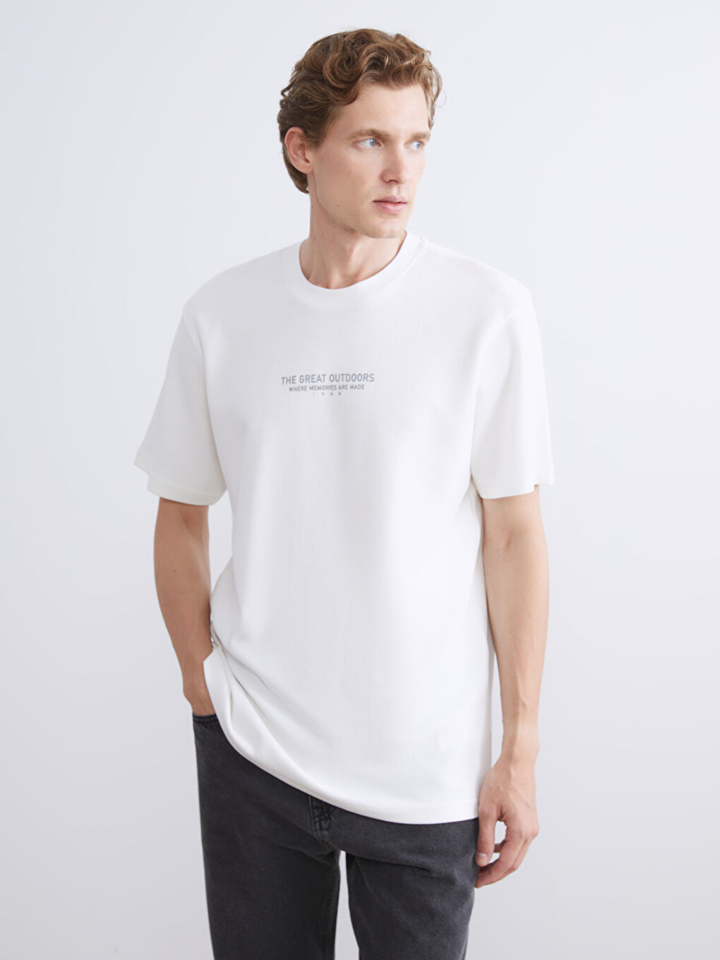 Crew Neck Printed Jersey Men's T-Shirt