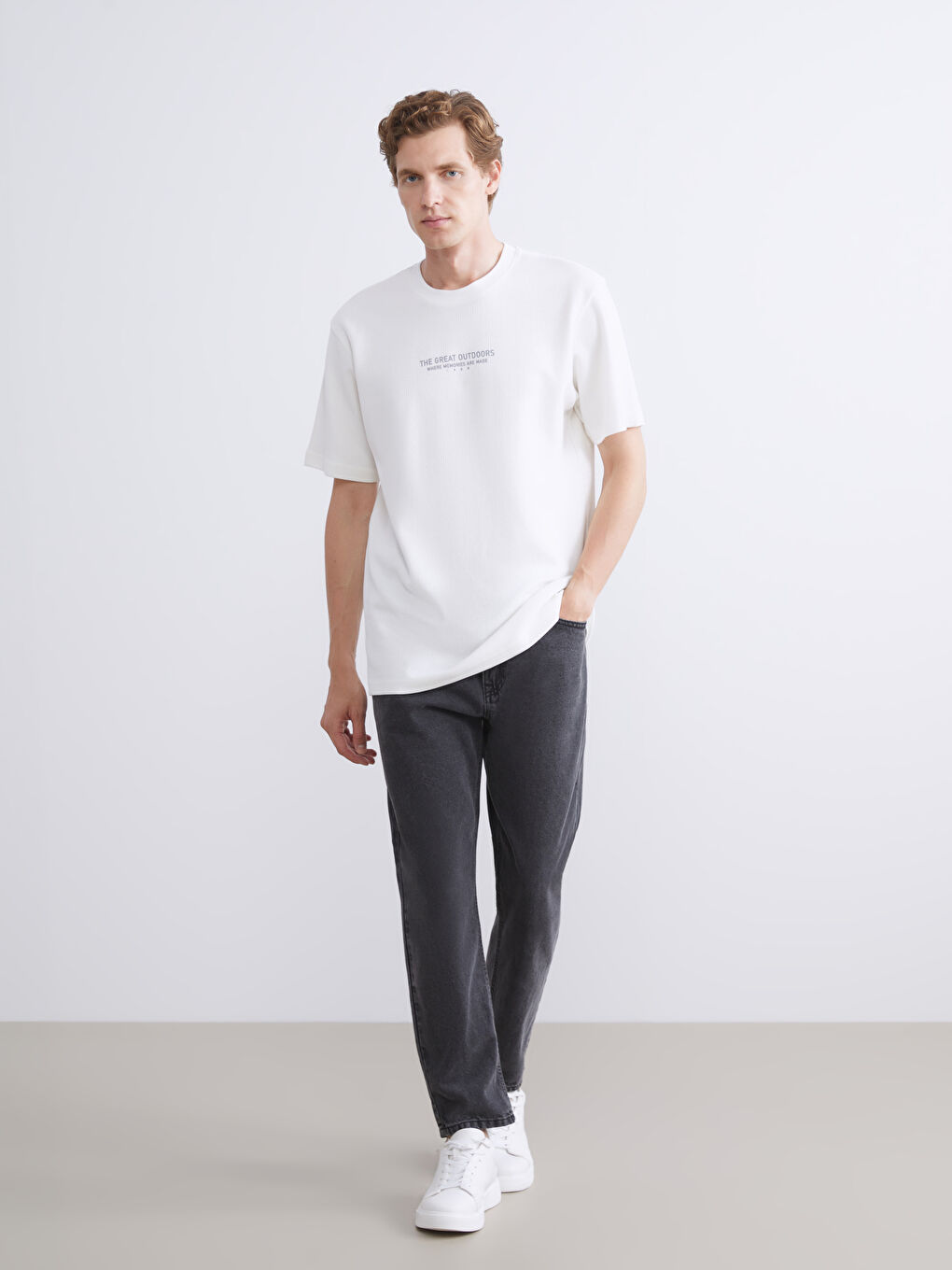 Crew Neck Printed Jersey Men's T-Shirt-1