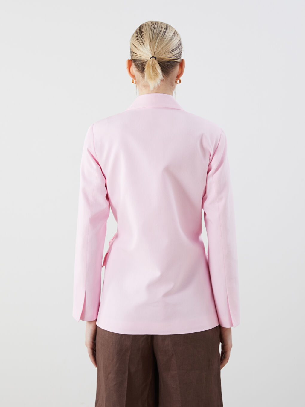 Linen Blend Women's Blazer Jacket -S5PV92Z8-CVR