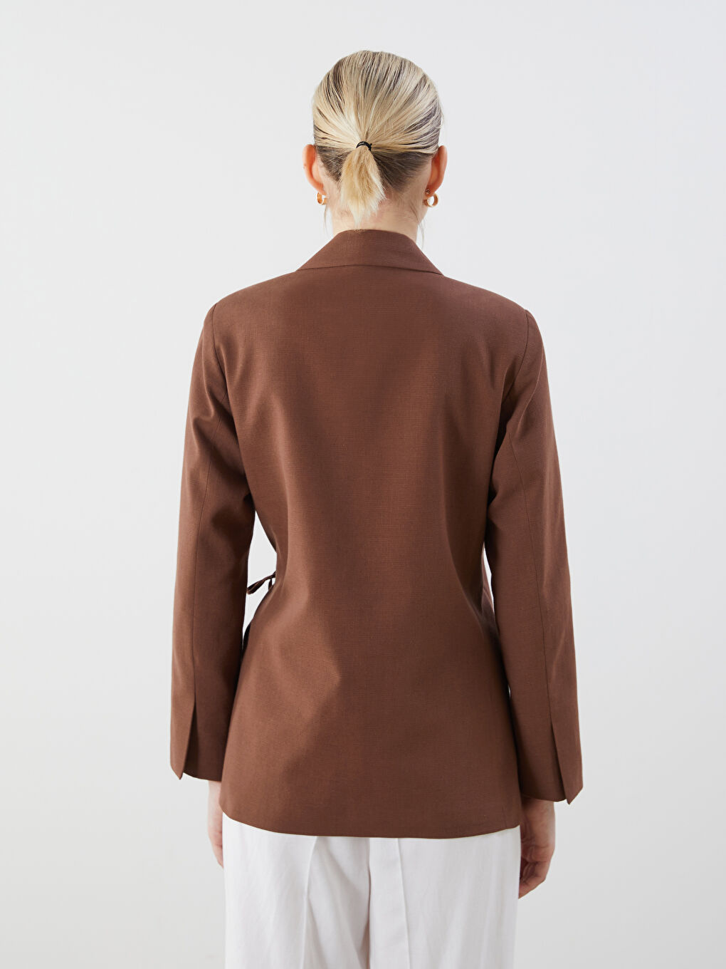 Linen Blend Women's Blazer Jacket -S5PV93Z8-CT9