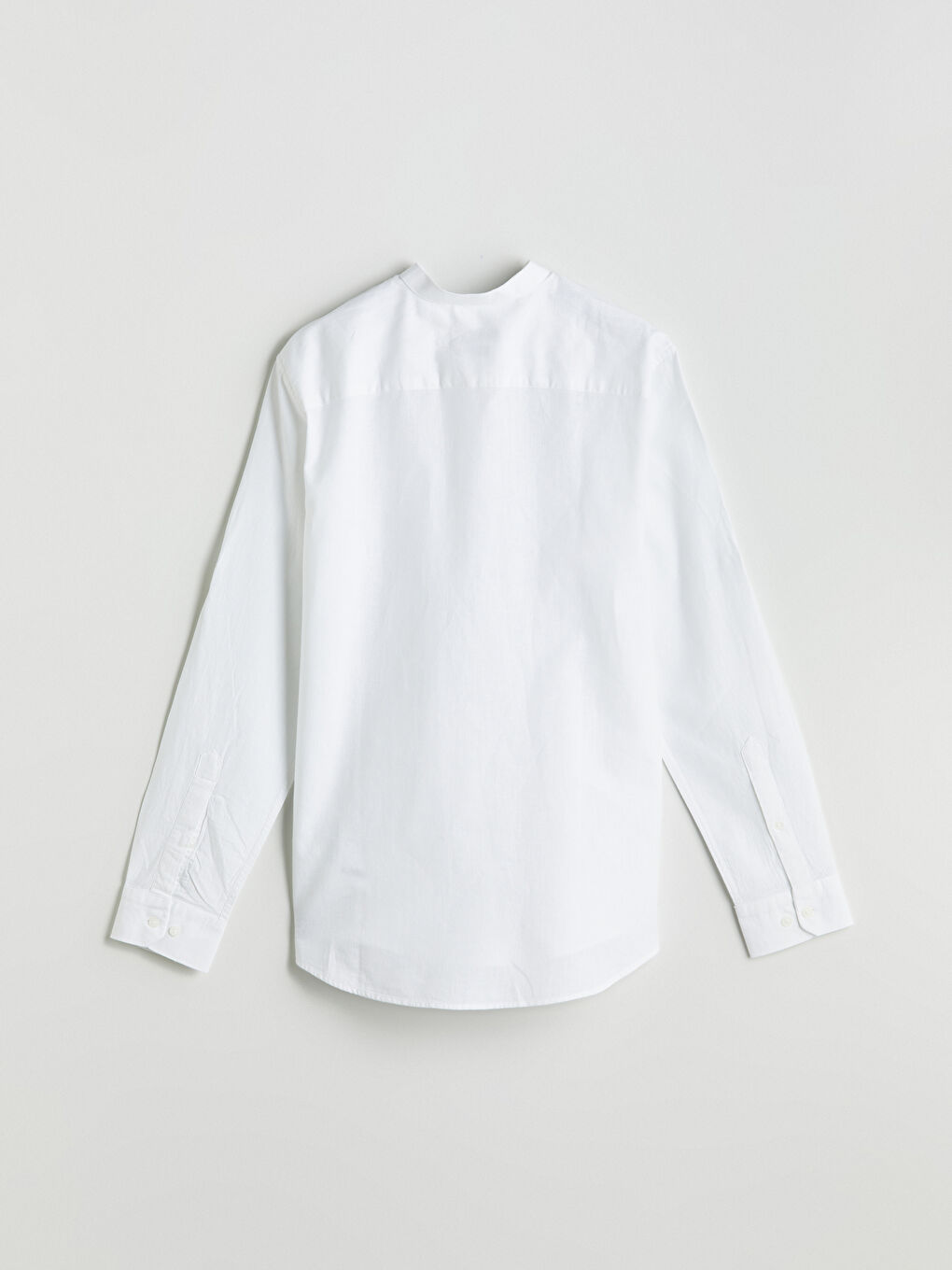 Regular Fit Long Sleeve Linen-Blend Men's Shirt -S5PV97Z8-Q6K
