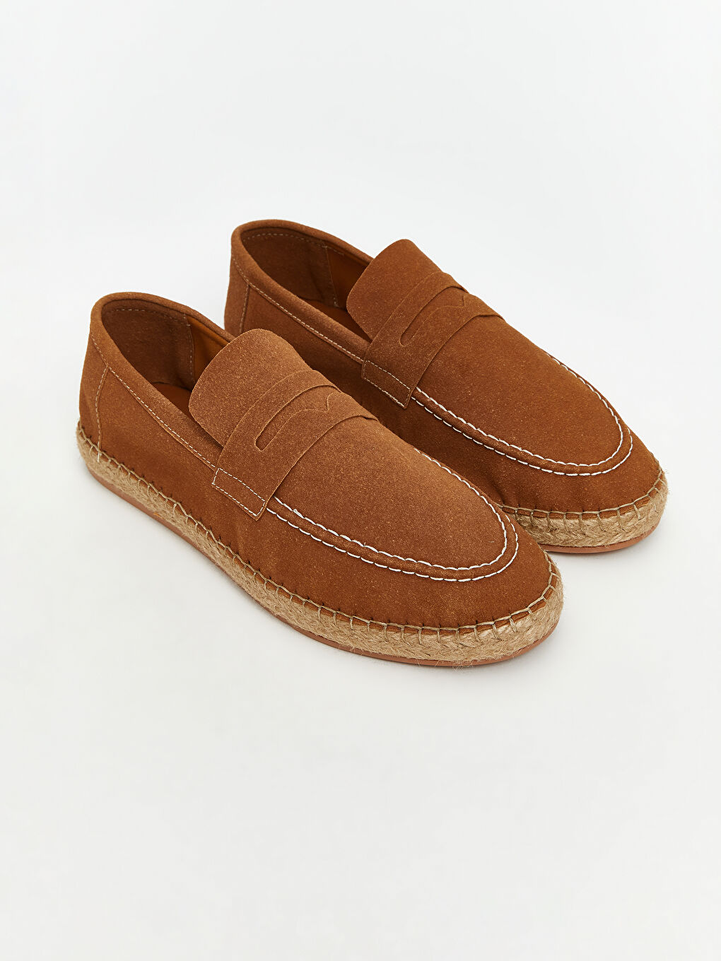 Bej Hasır Tabanlı Erkek Espadril Ayakkabı