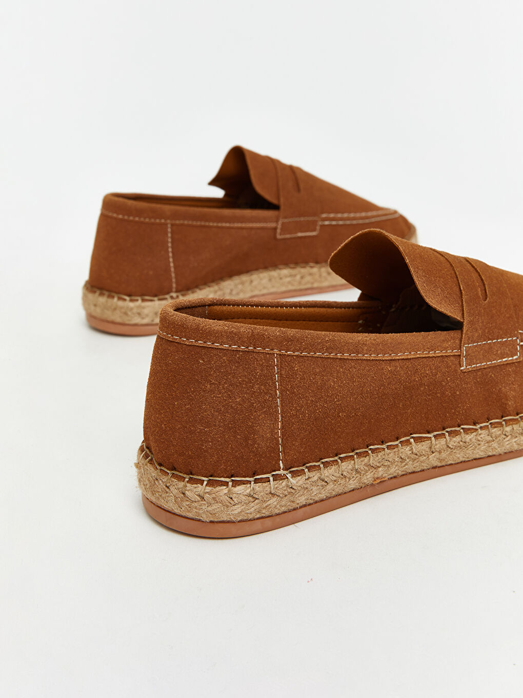 Bej Hasır Tabanlı Erkek Espadril Ayakkabı-4