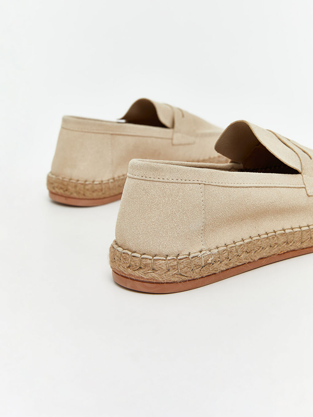 Bej Hasır Tabanlı Erkek Espadril Ayakkabı-4