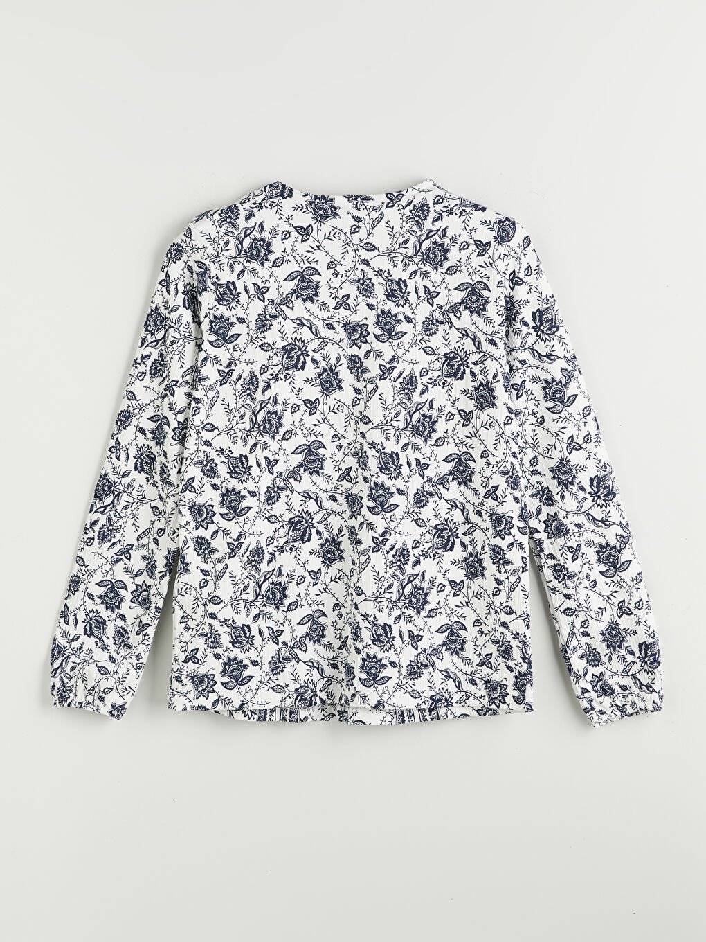 Tie Neck Floral Blouse -S5PY37Z8-LRA
