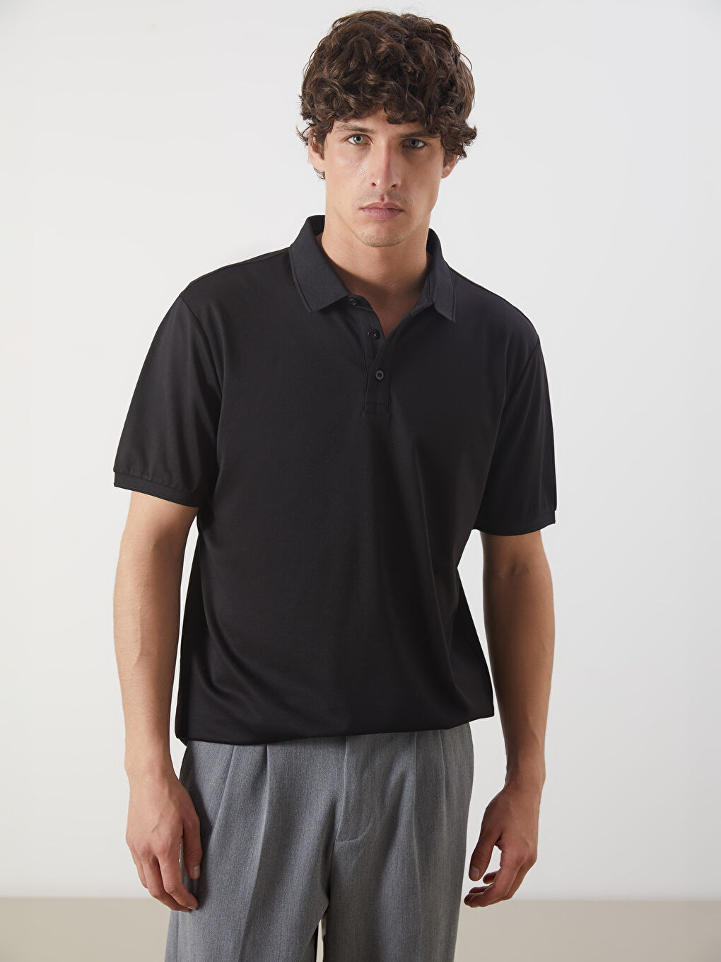 Polo Neck Pique Men's T-Shirt -S5PY42Z8-CVL