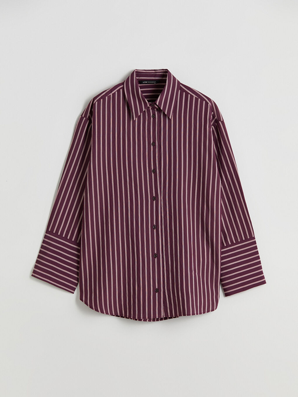 Striped Oversize Women's Shirt Tunic -S5PY46Z8-LET