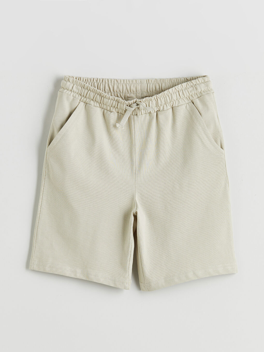 Bej Beli Lastikli Erkek Çocuk Şort