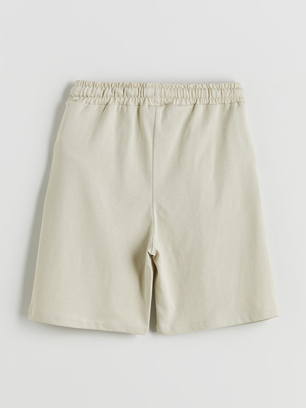 Bej Beli Lastikli Erkek Çocuk Şort-1