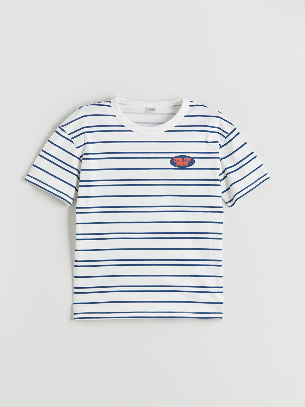 Ekru Bisiklet Yaka Erkek Çocuk Tişört