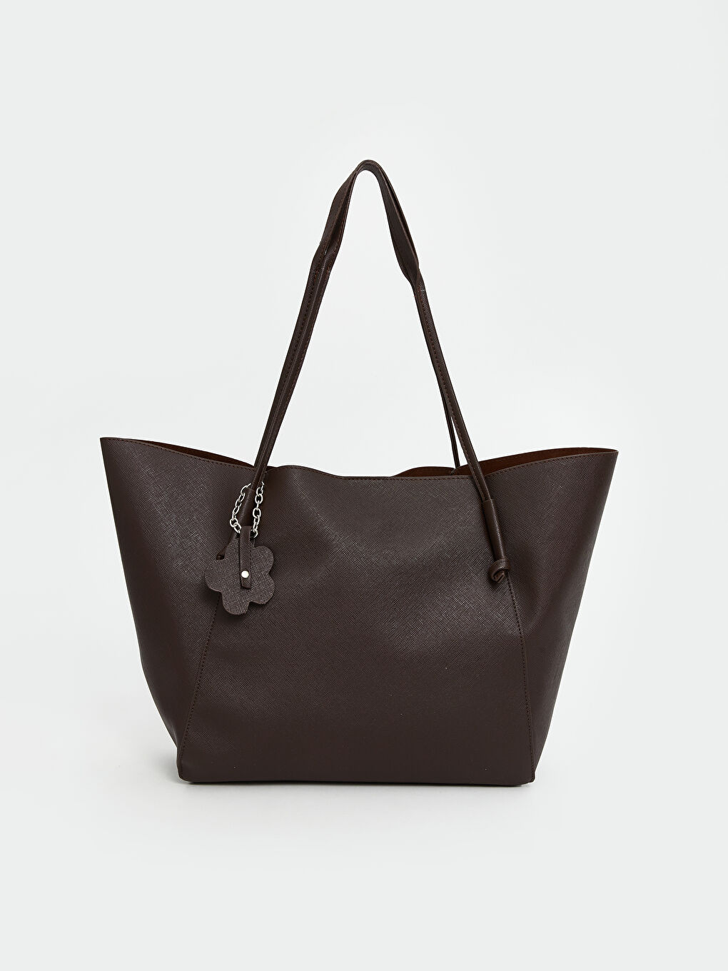 Kahverengi Deri Görünümlü Kadın Omuz Çantası