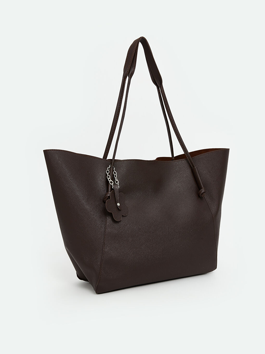 Kahverengi Deri Görünümlü Kadın Omuz Çantası-1