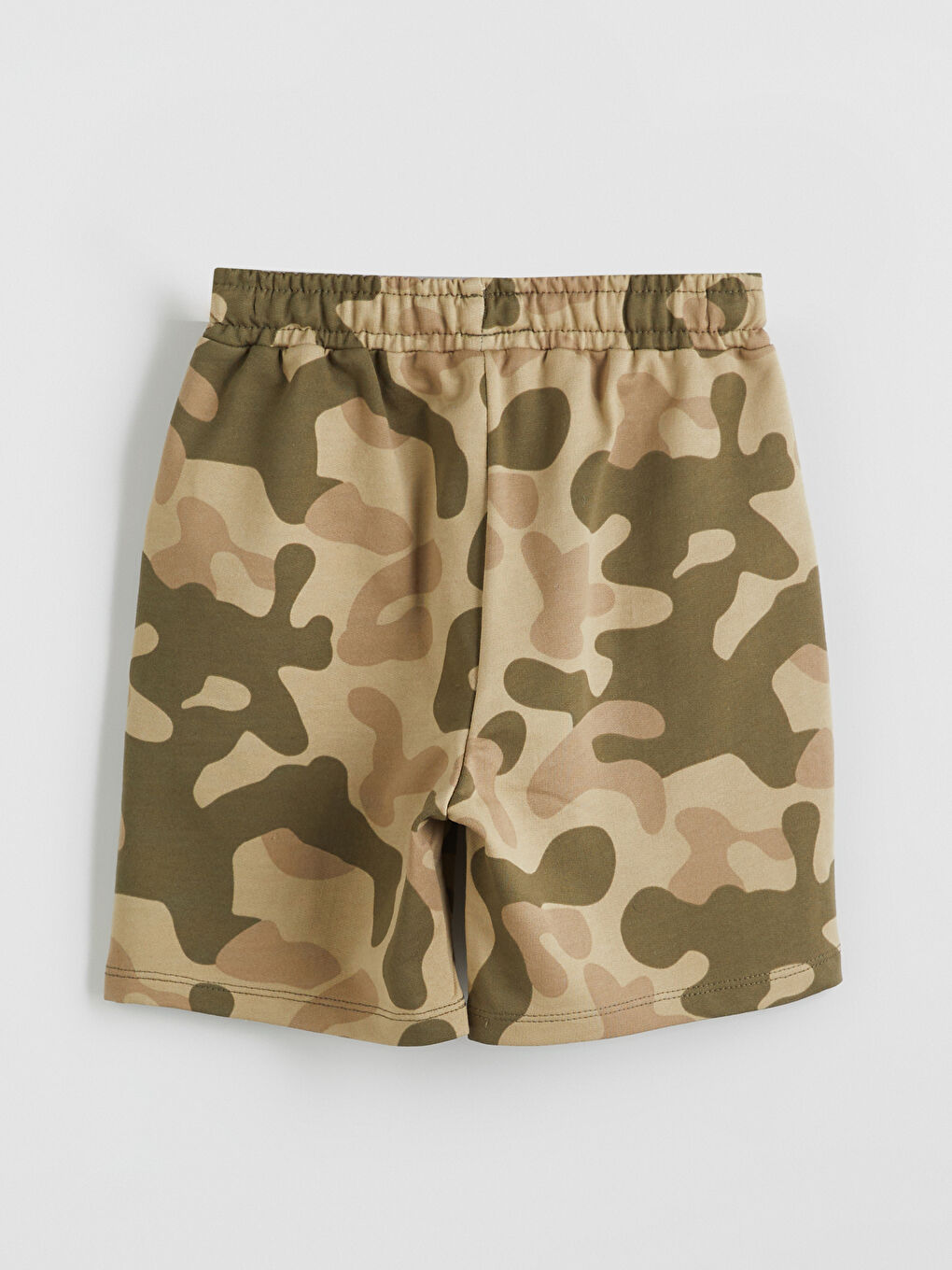 Haki Beli Lastikli Baskılı Erkek Çocuk Şort-2