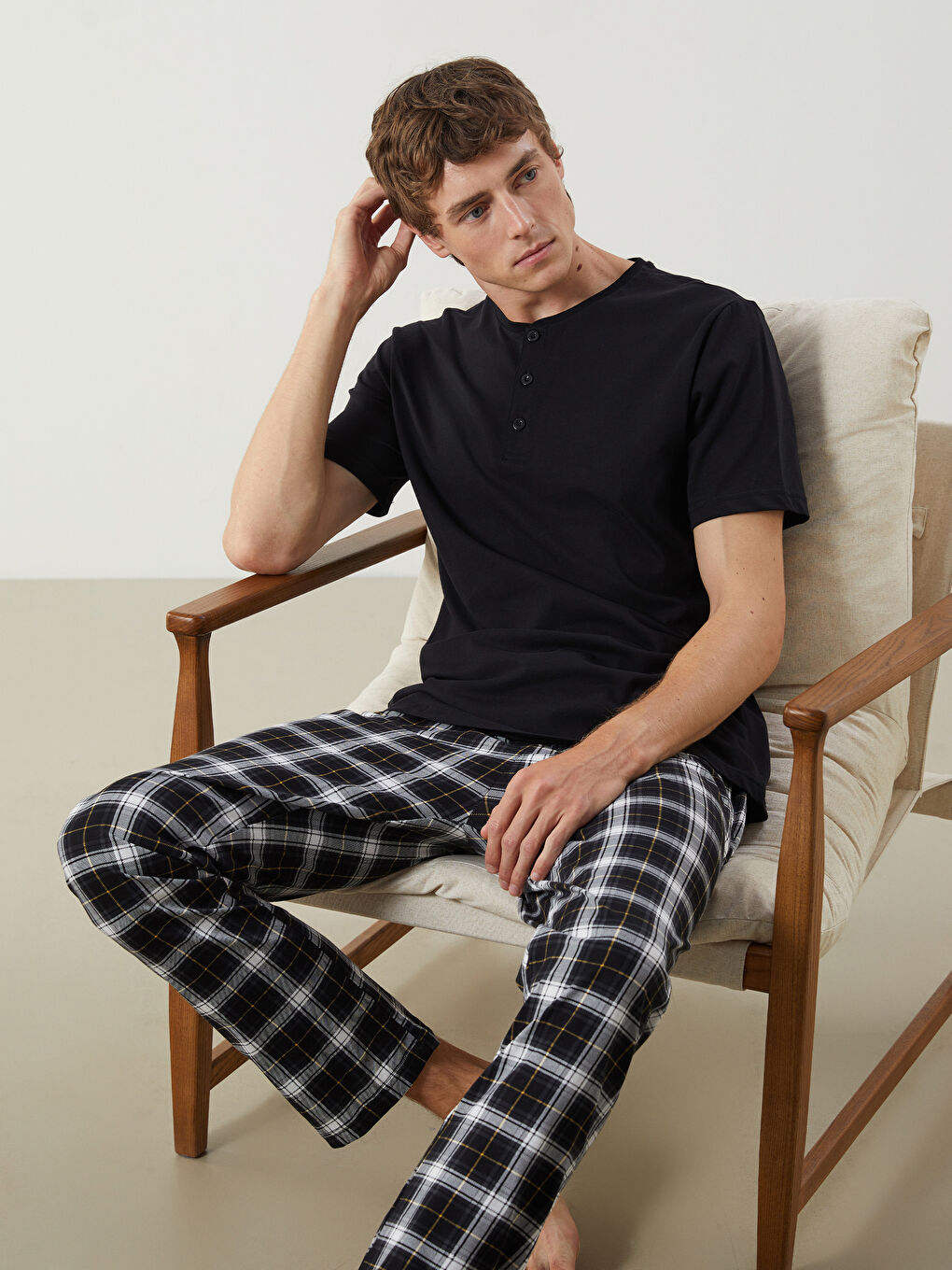Regular Fit Men's Pyjama Set -S5Q012Z8-LQJ