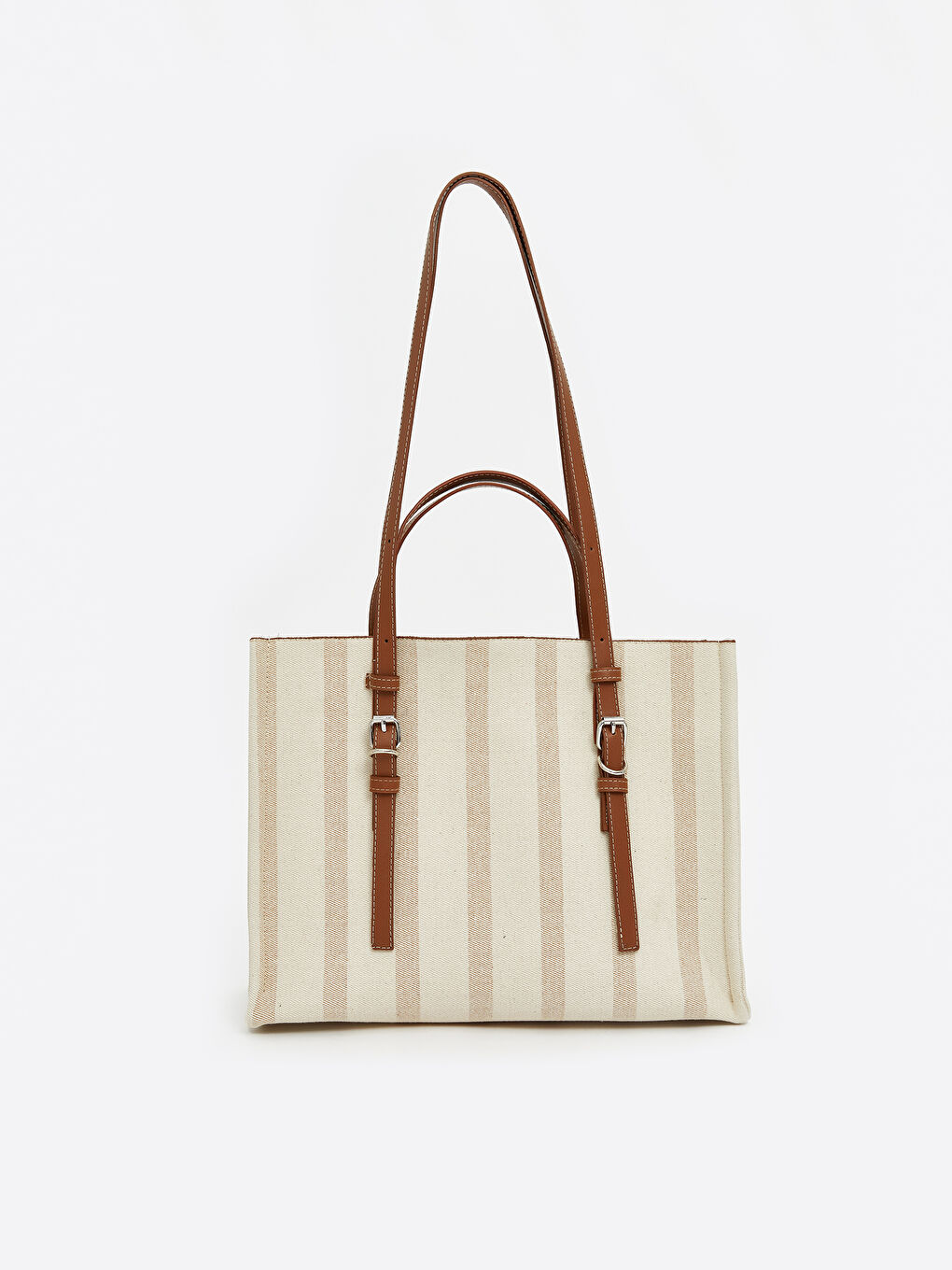 Ekru Çıkarılabilir Askılı Kadın Omuz Çantası