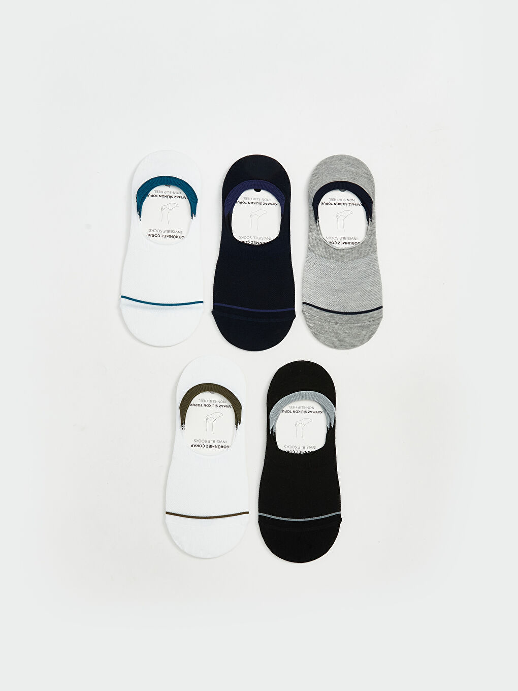 LCW ACCESSORIES Men's Invisible Socks 5 Pack -S5Q035Z8-K00