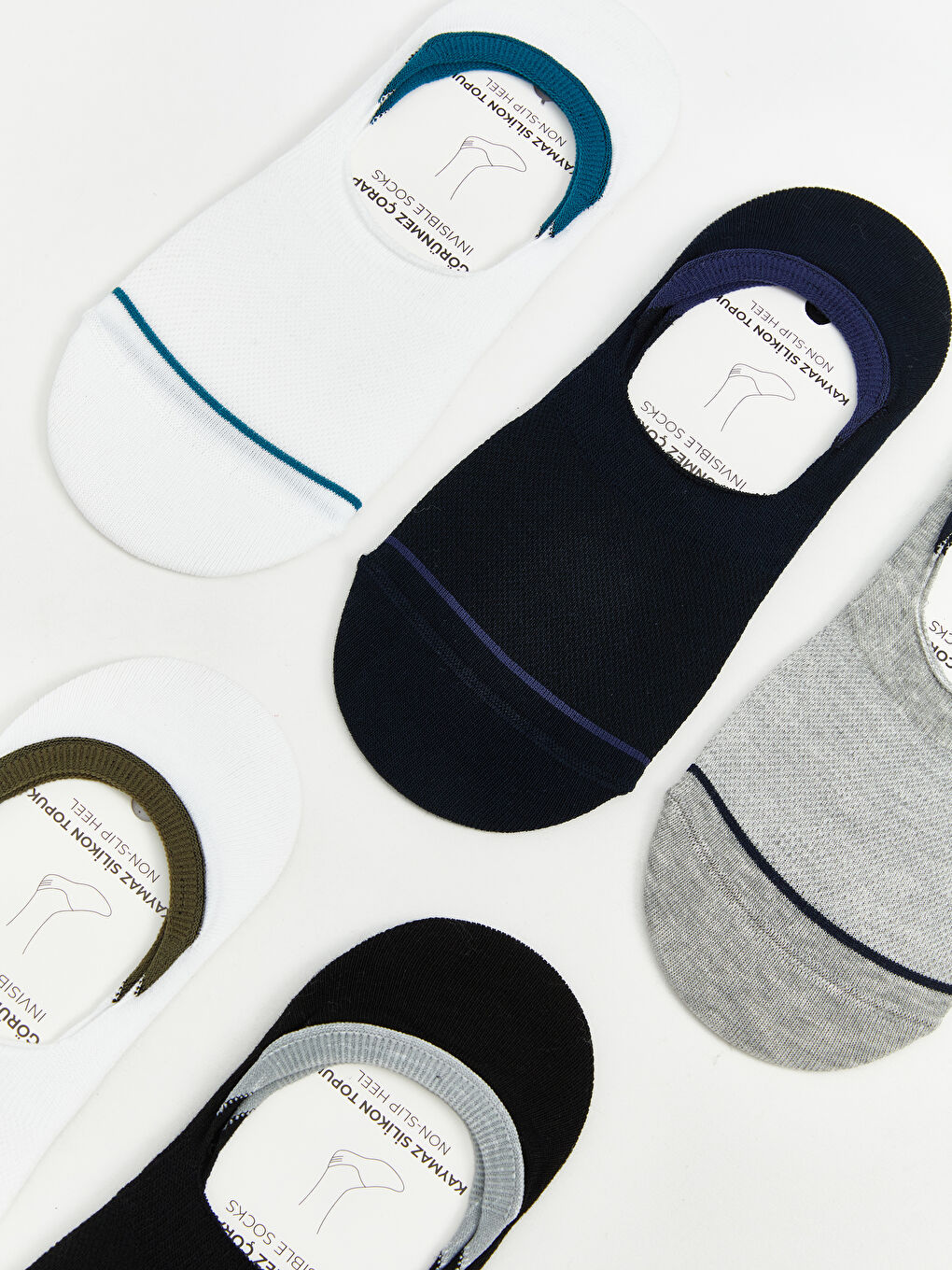 LCW ACCESSORIES Men's Invisible Socks 5 Pack -S5Q035Z8-K00