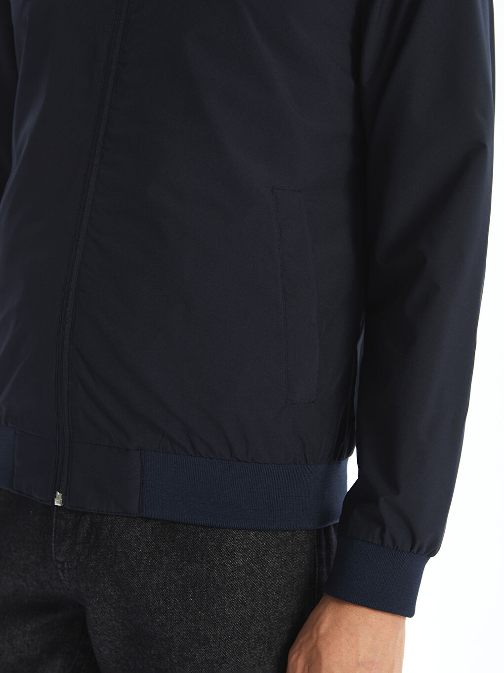 Lacivert Standart Kalıp Kolej Yaka Erkek Mont-7