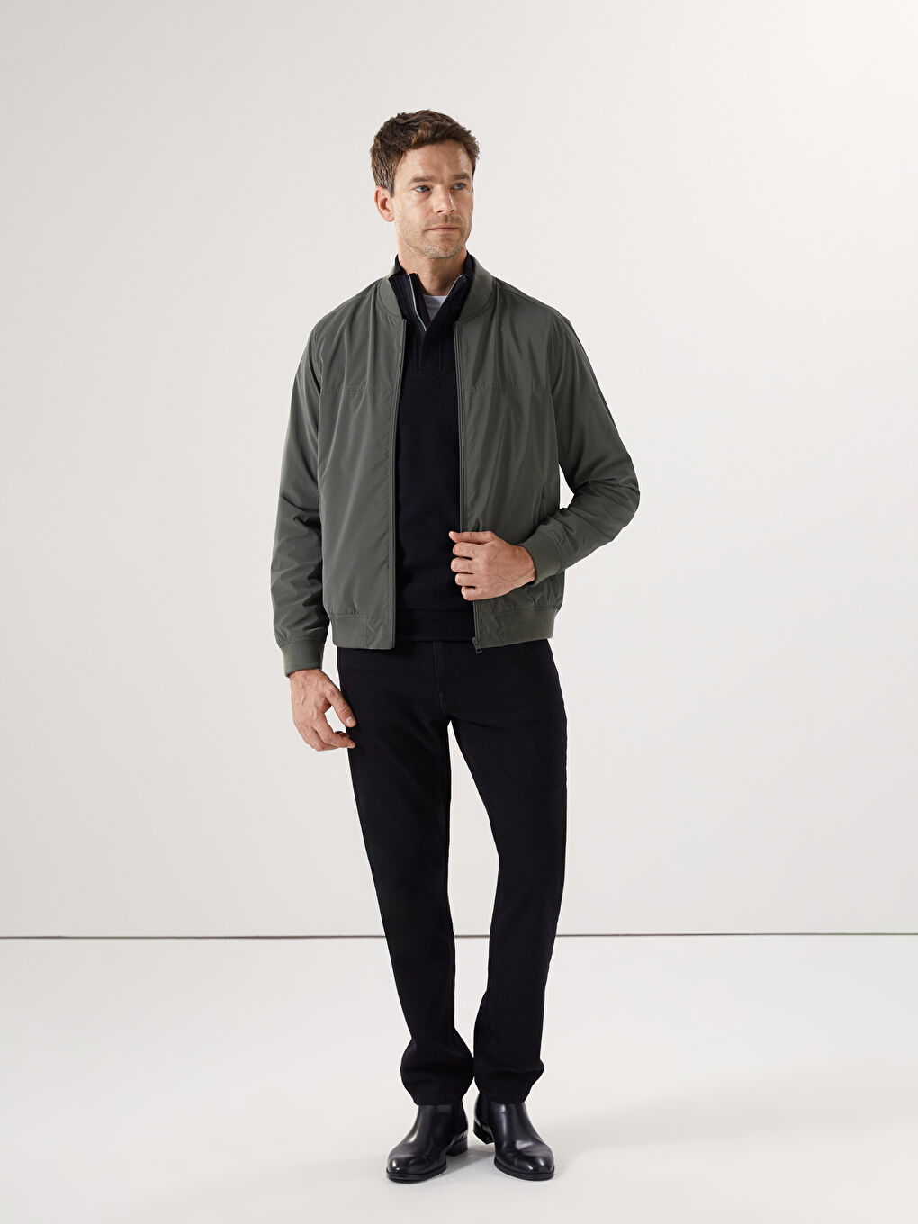 Мужское колледж пальто со стандартным кроем-3