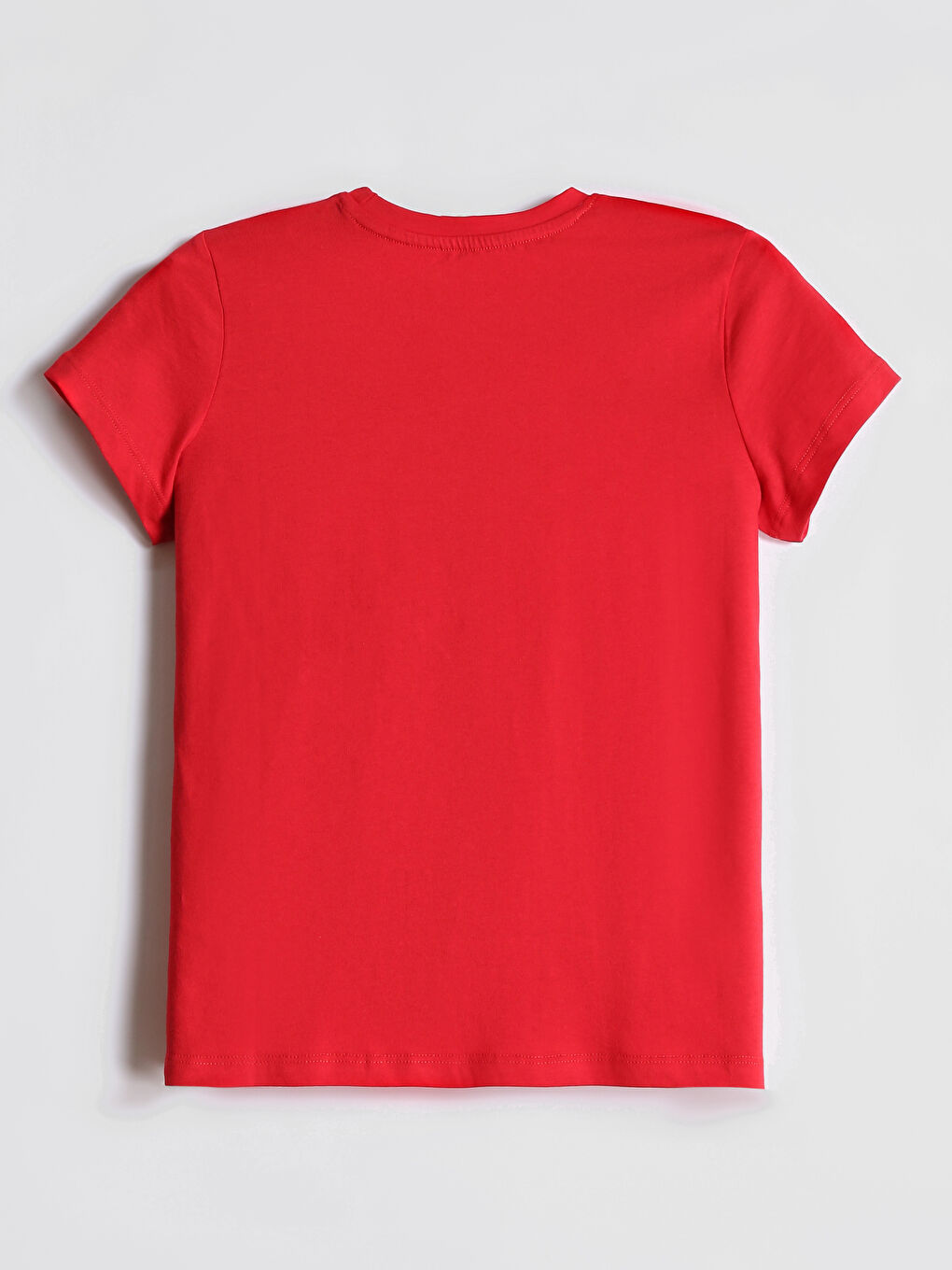 تيشيرت أساسي بياقة دائرية للبنات-1