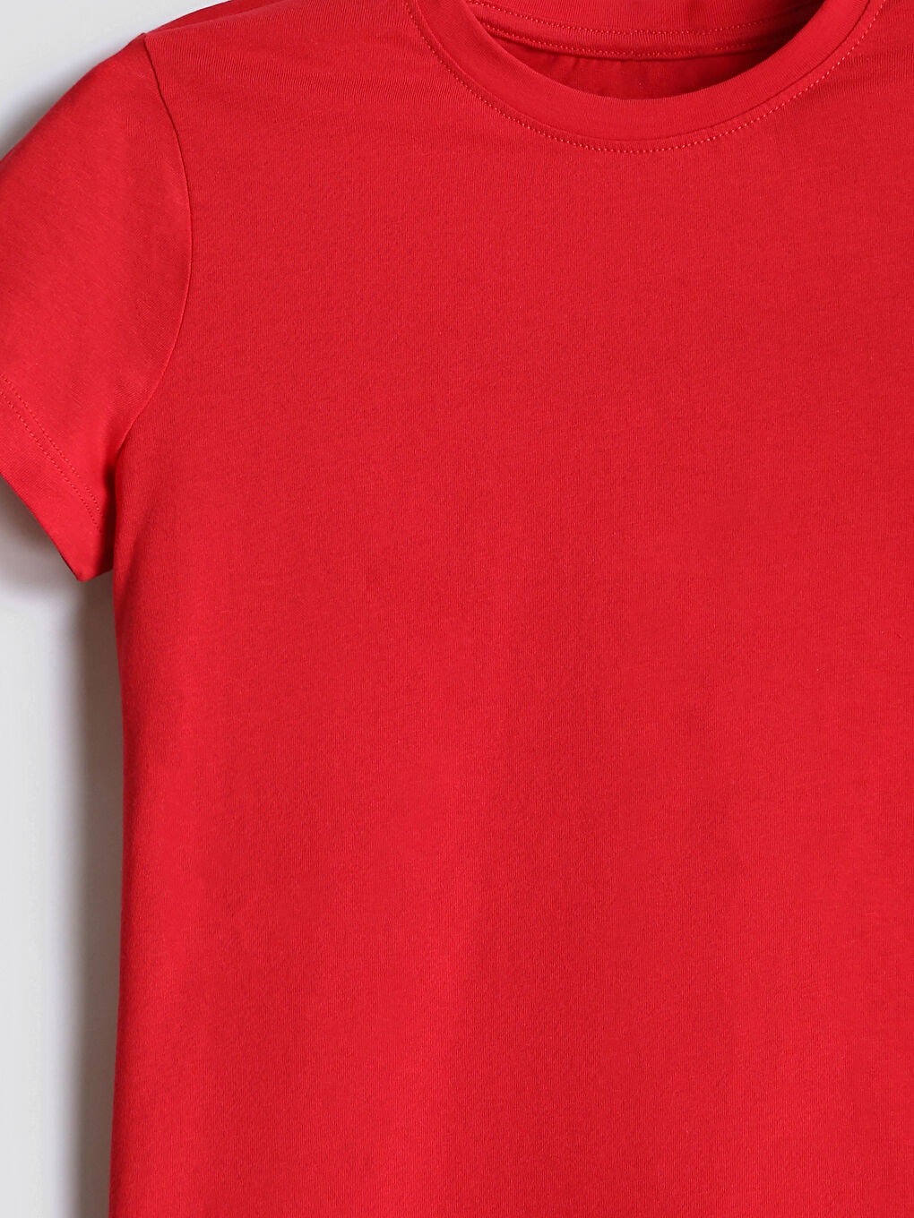 تيشيرت أساسي بياقة دائرية للبنات-2