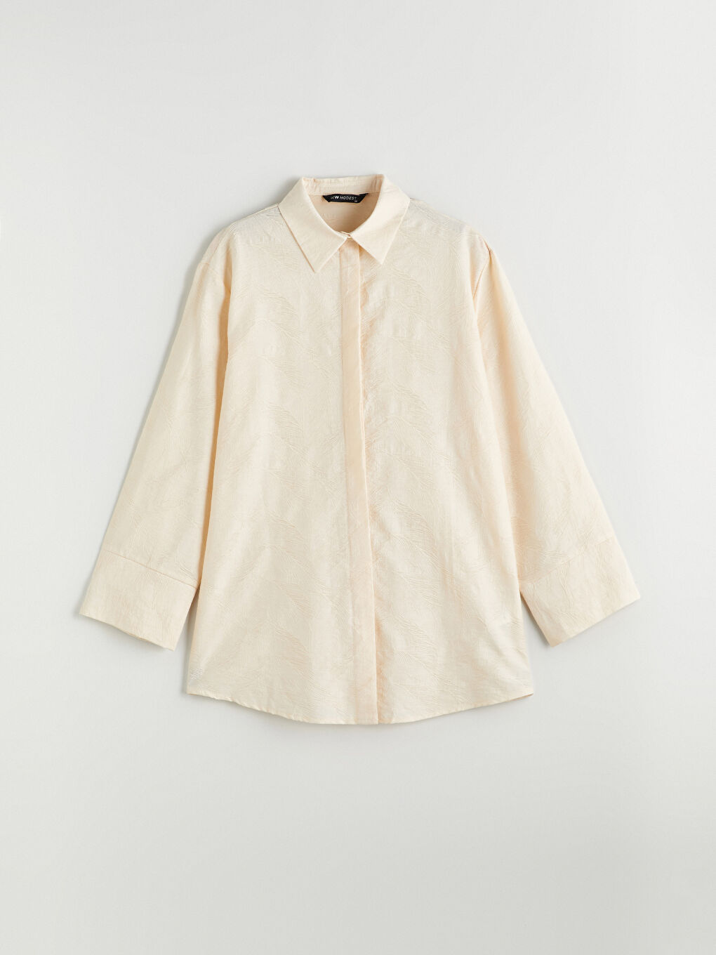 LCW Modest Textured Women's Shirt Tunic -S5Q085Z8-EEW