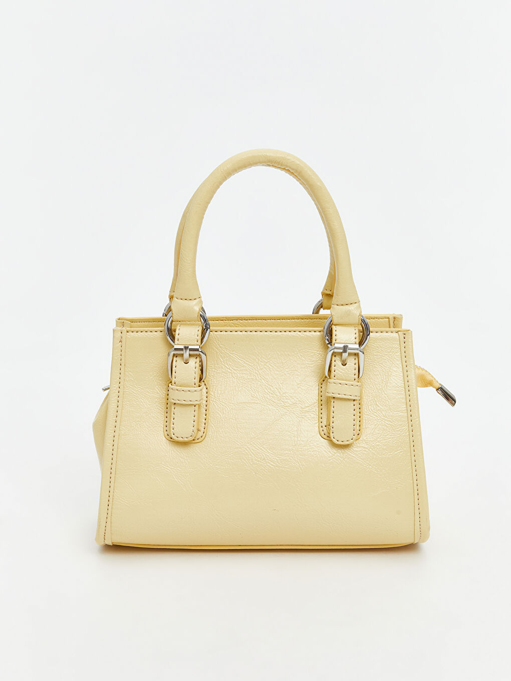 Sarı Deri Görünümlü Kadın Omuz Çantası