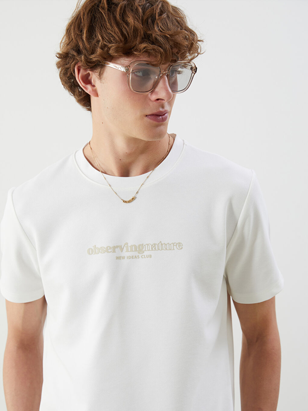 Crew Neck Printed Men's T-Shirt -S5Q104Z8-FDU