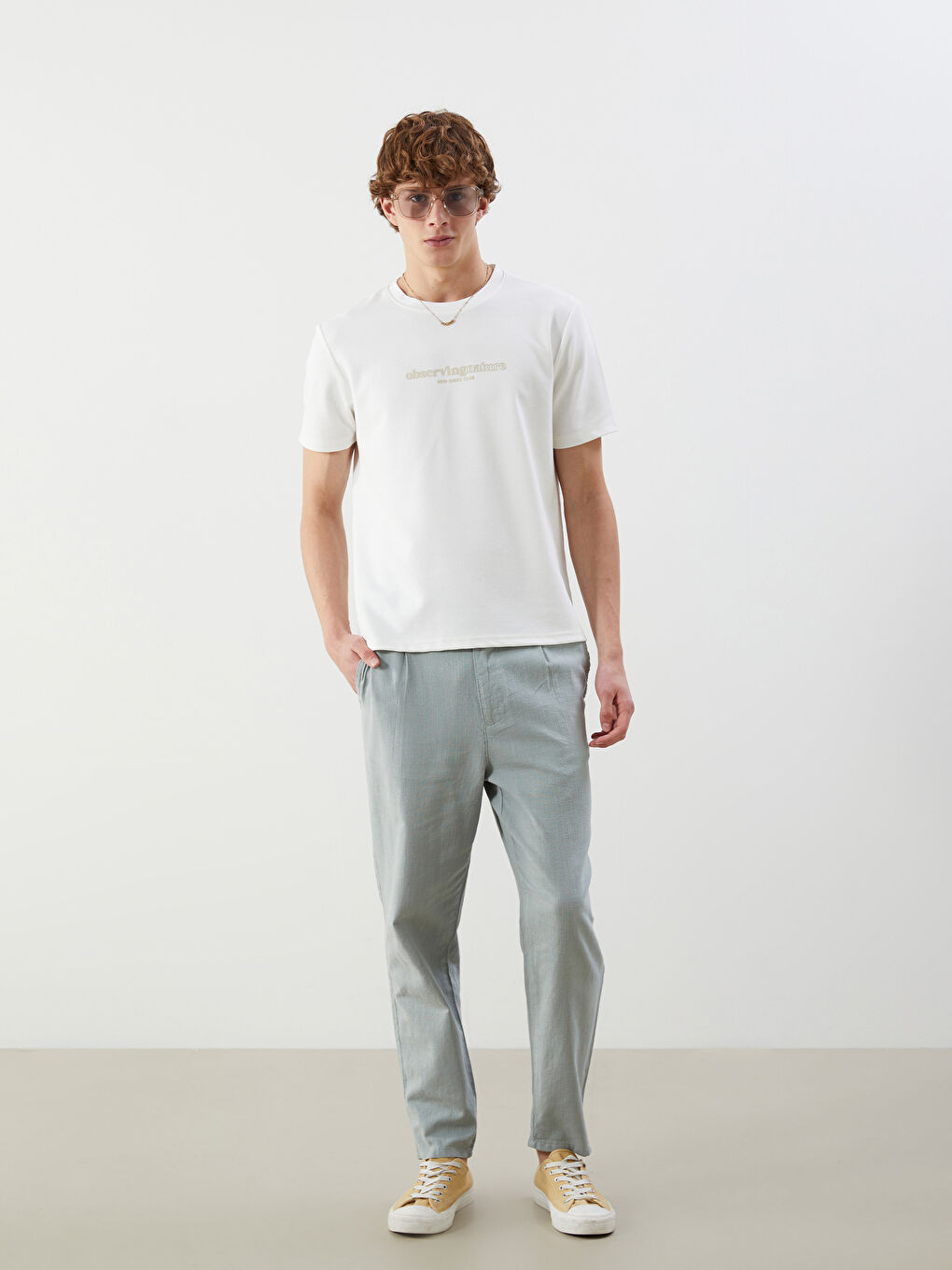Crew Neck Printed Men's T-Shirt -S5Q104Z8-FDU