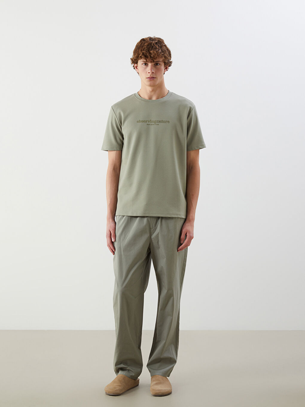 Crew Neck Printed Men's T-Shirt -S5Q104Z8-SEV