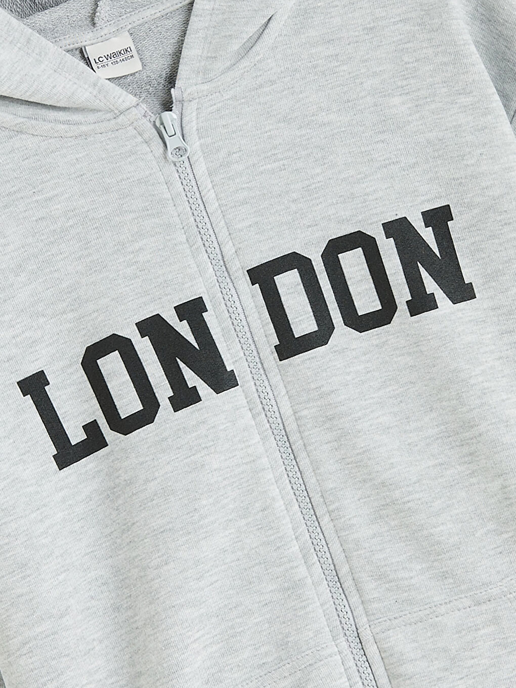 Girl GREY Zip-Up Sweatshirt -S5Q107Z4-CT3