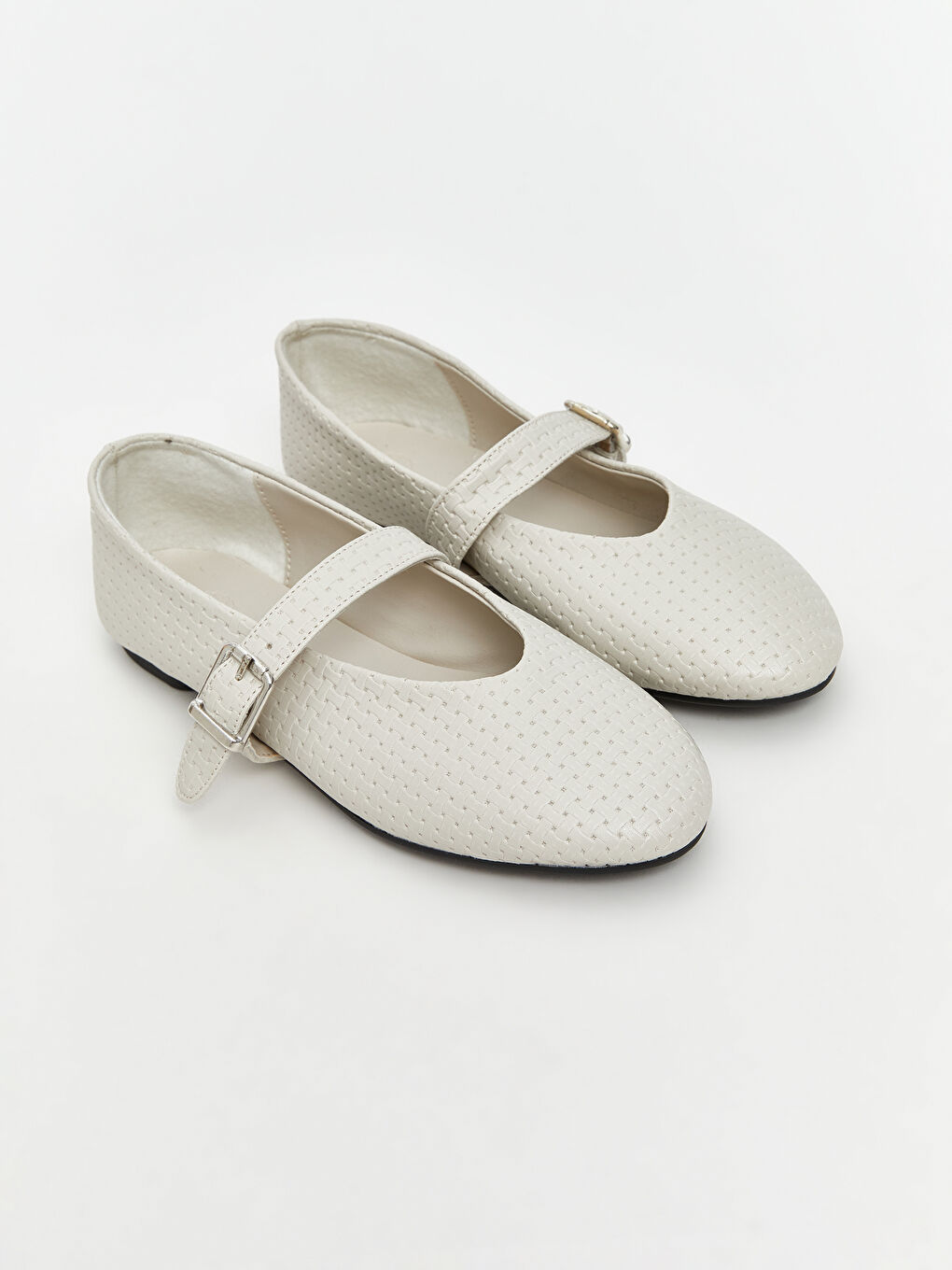 Leather Look Woman Flat Shoes -S5Q118Z8-FEJ