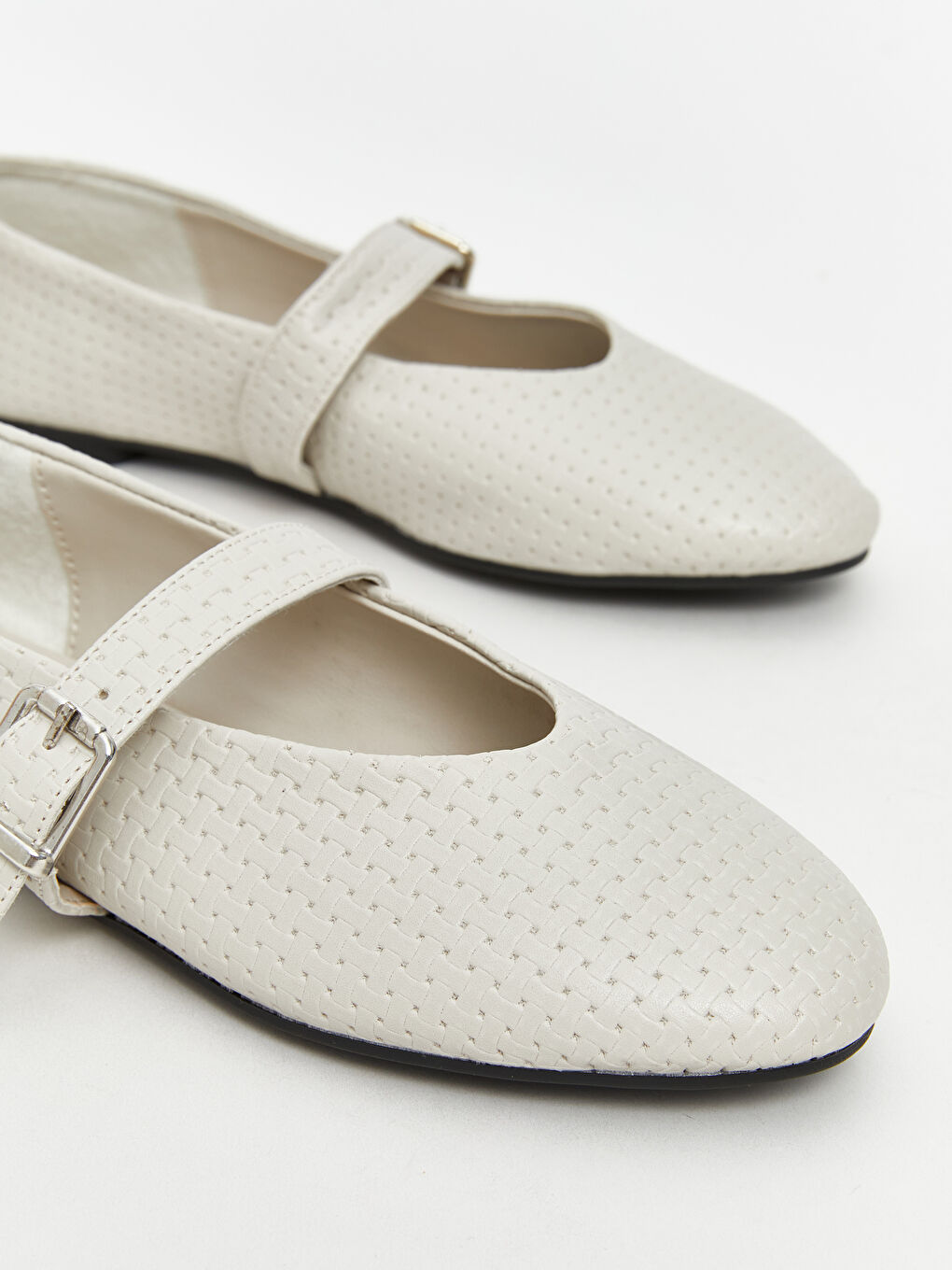 Leather Look Woman Flat Shoes -S5Q118Z8-FEJ