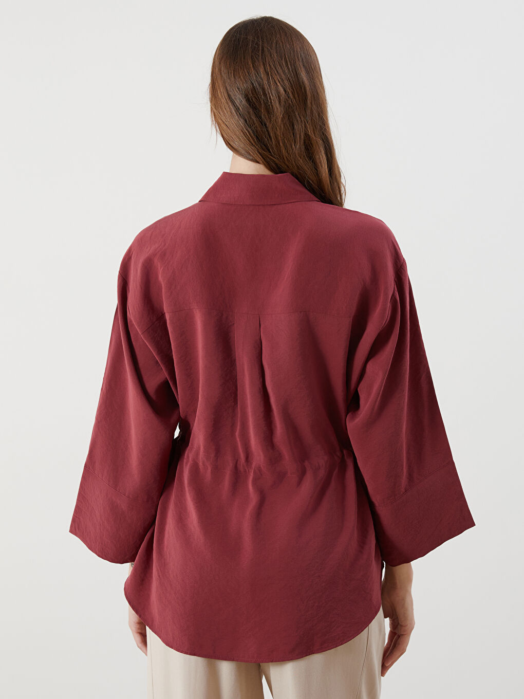 LCWAIKIKI Classic Oversize Modal Blend Women's Shirt -S5Q119Z8-HRU